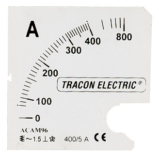 Ampermérő skálalap DC72-100/75mV 0-100A