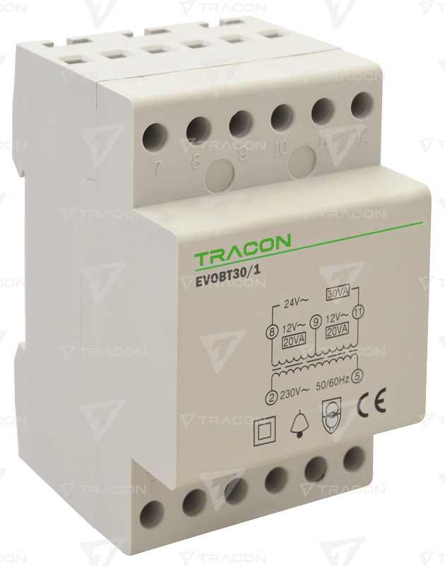 CSENGŐ TRAFÓ 230/12-12-24V AC 30VA