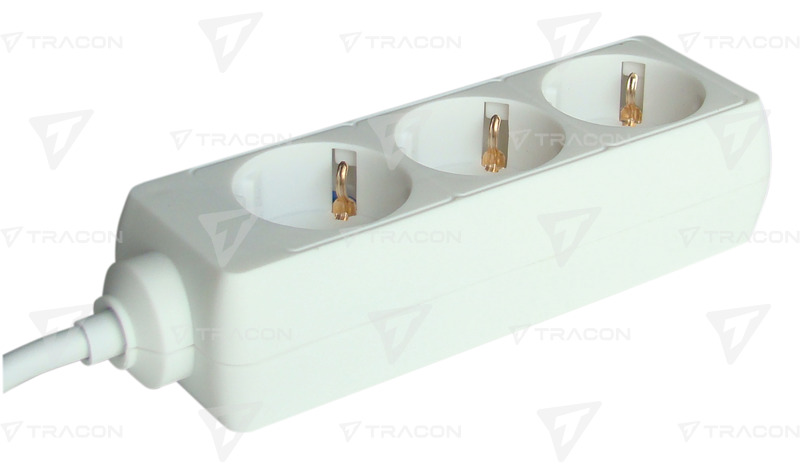 ELOSZTÓ 3-AS 1,5M VEZ.3x1mm2 FEHÉR
