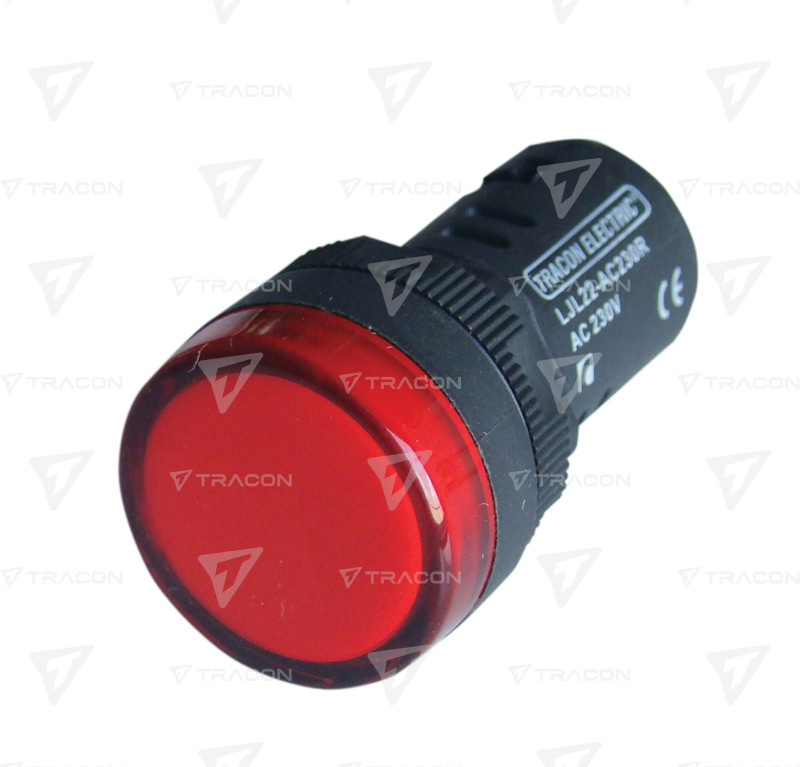 JELZŐLÁMPA 22mm-es LEDES 400V PIROS