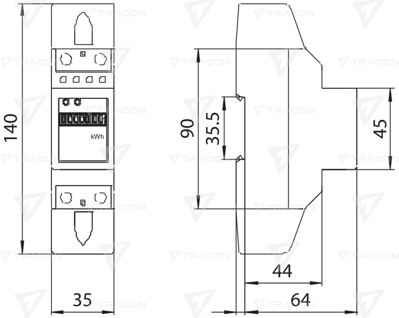 FOGYASZTÁSMÉRŐ 1F LCD KIJELZŐVEL