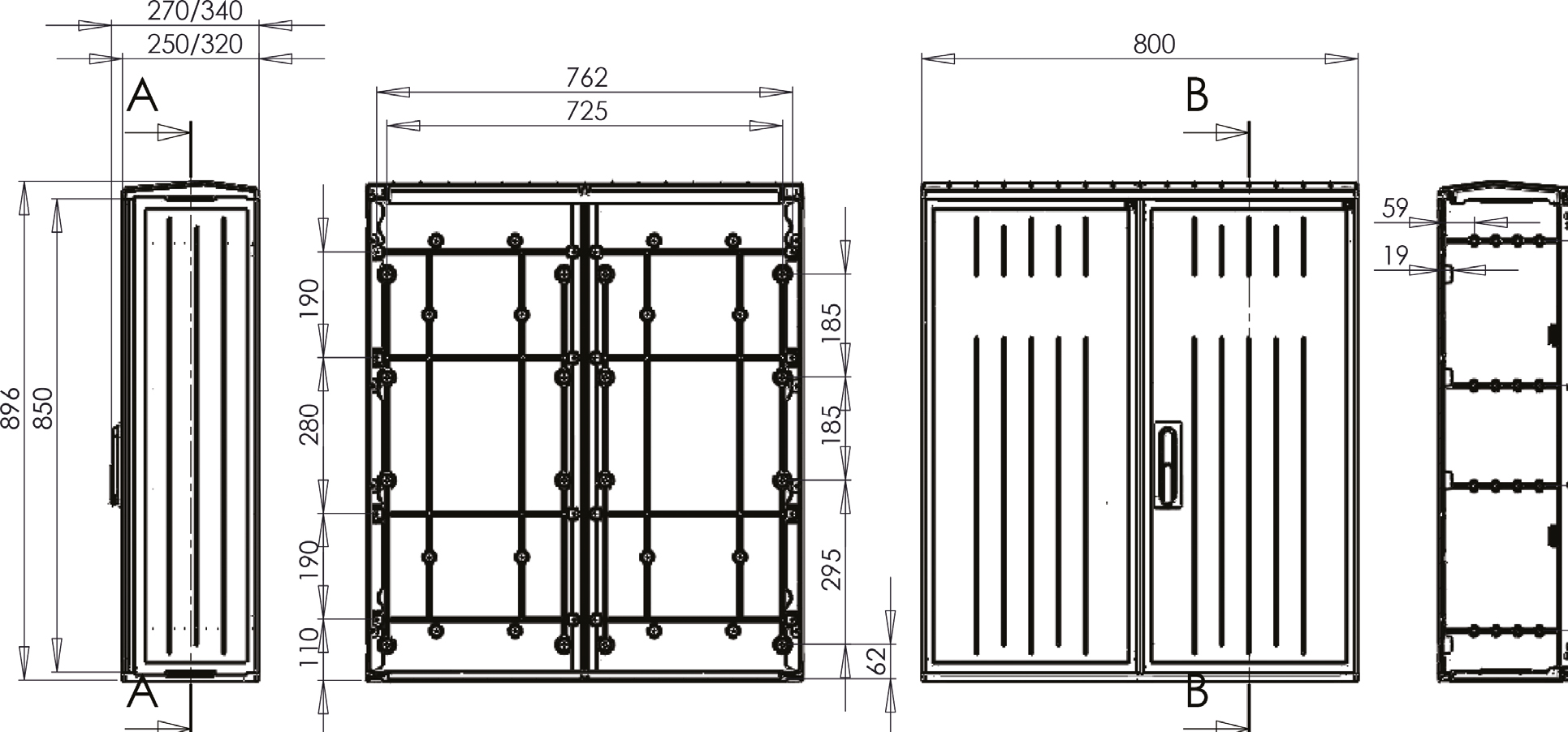 PVT-K 80x88/32 ÜRES SZEKR LÁB NÉLK