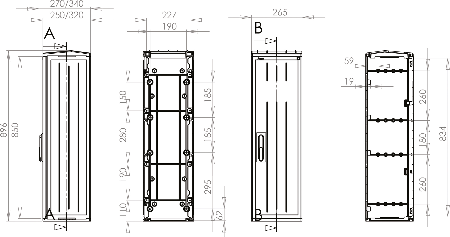 PVT-K 26x88/25 ÜRES SZEKR LÁB NÉLK