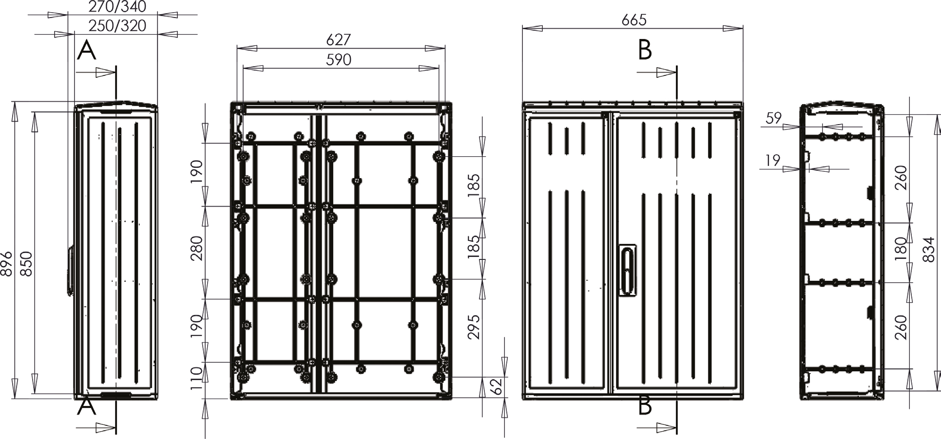 PVT-K 66x88/25 ÜRES SZEKR LÁB NÉLK