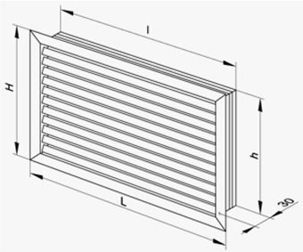 Ventilátor rács 399x399 fix ipari