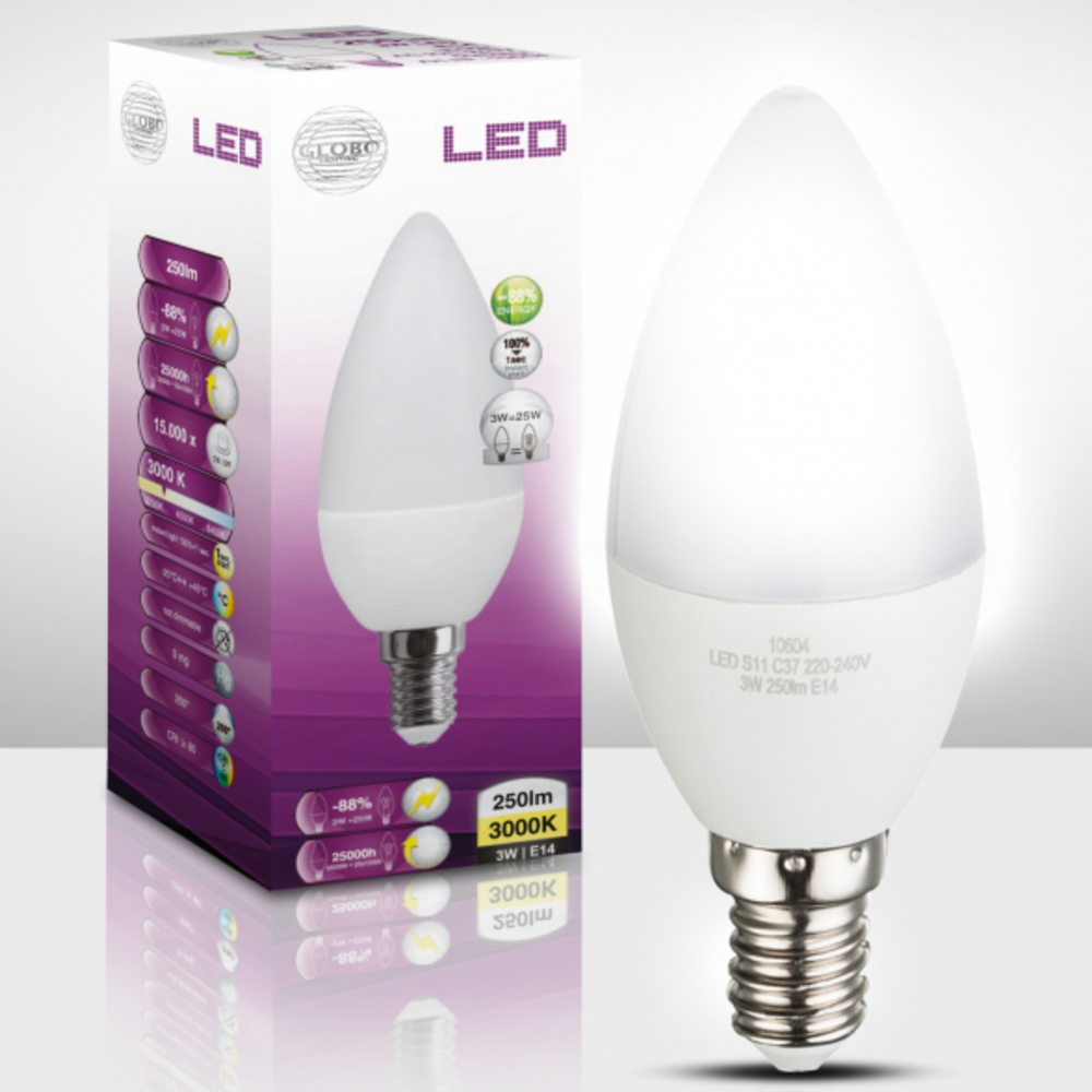 FÉNYFORRÁS LED,  D:37, H:100, INKL.