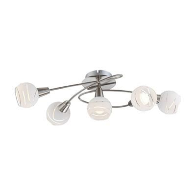 ELLIOTT Spot mattkróm/üveg 5XE14 LED