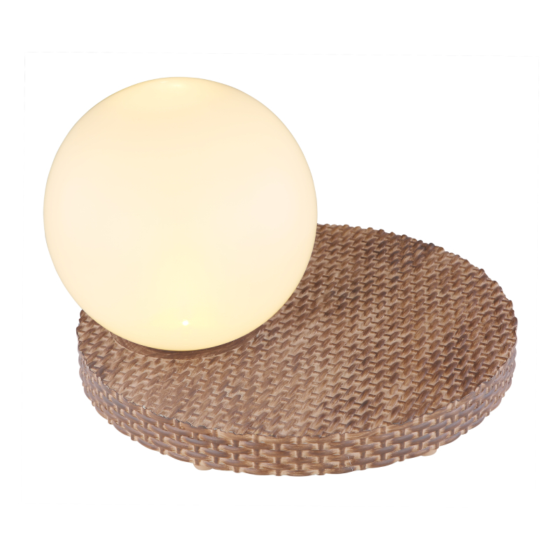 SOLAR ASZTALI LÁMPA RATTAN BARNA,@