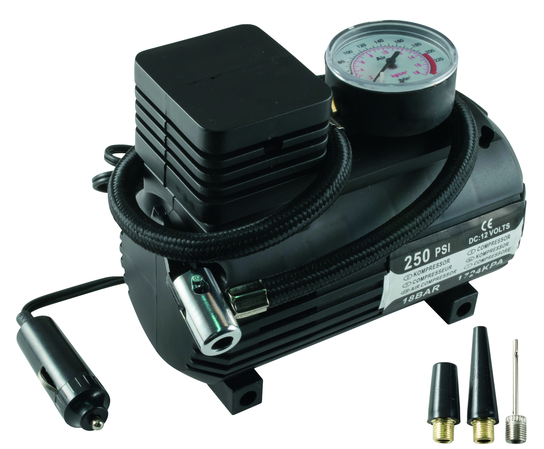 AUTÓS KOMPRESSZOR 12V 2,5M VEZETÉK