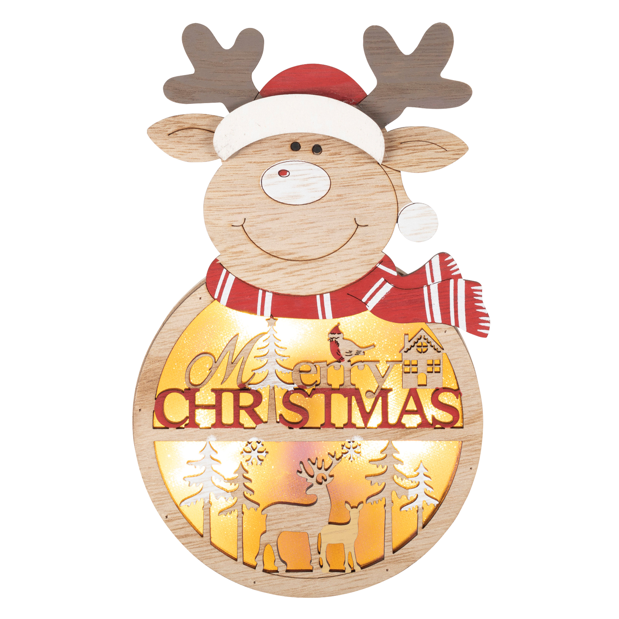 XMAS FA ABLAK-, AJTÓDÍSZ, RÉNSZARVA