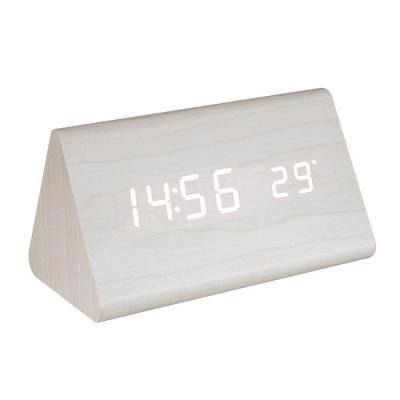 ÉBRESZTŐÓRA FA LED KIJELZŐS