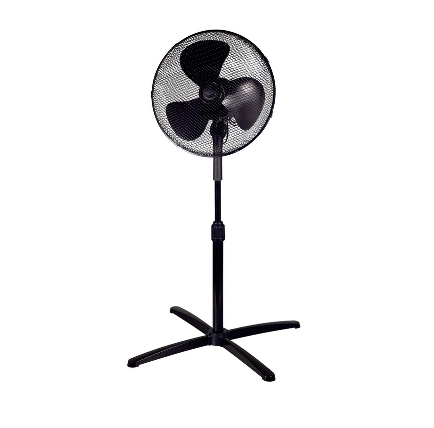 Ventilátor állványos fekete átm:40cm 40W 3 fokozat, oszcillálós