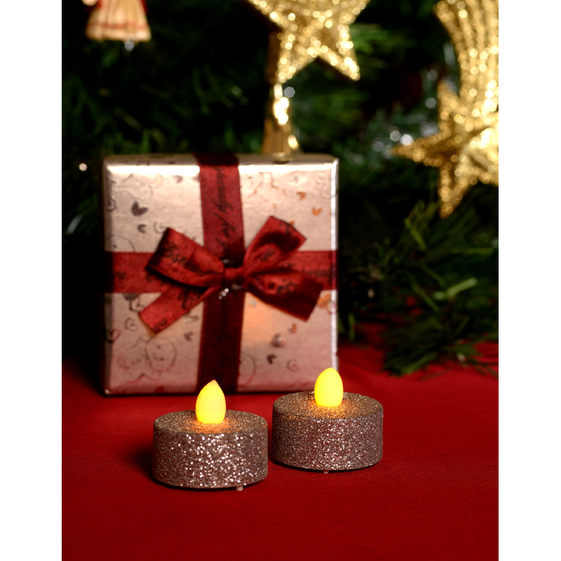 XMAS TEAMÉCSES LED-ES EZÜST SZÍNŰ G