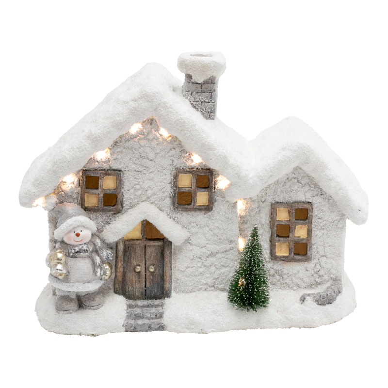 XMAS Kerámia figura, házikó