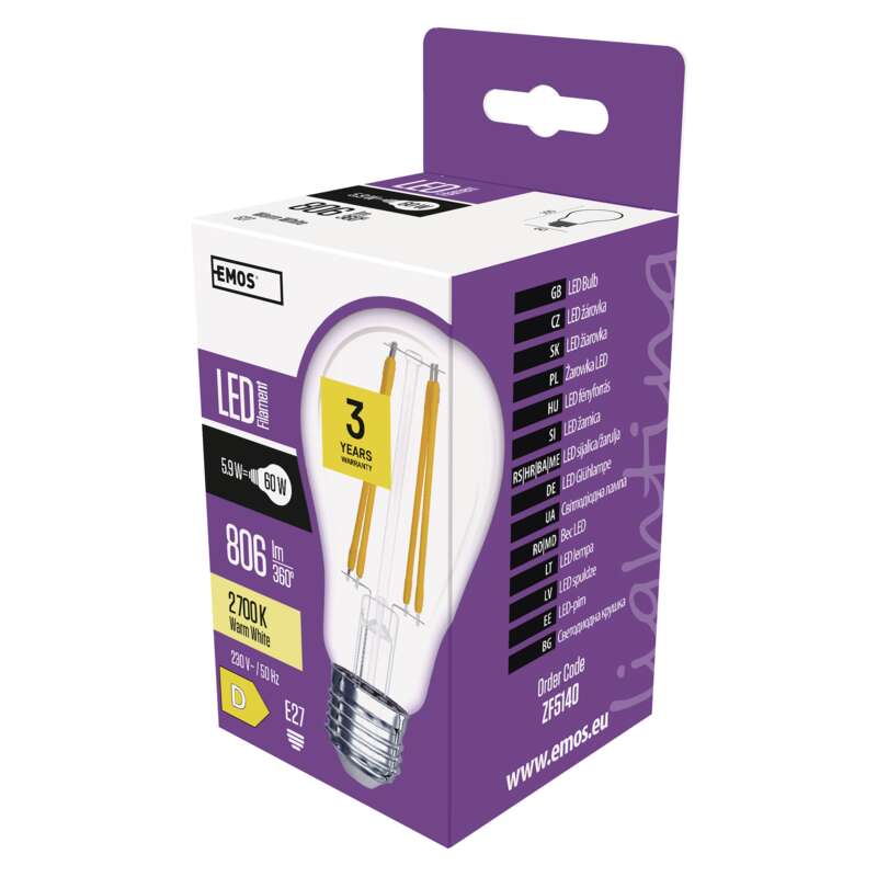 LED E27 NORM   5,9W  WW