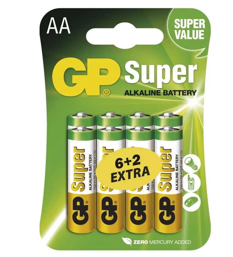 GP ELEM  AAA SUPER ALKÁLI LR03 8b/bl