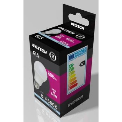 LED E27 NORM   8,5W 6500K 180°*