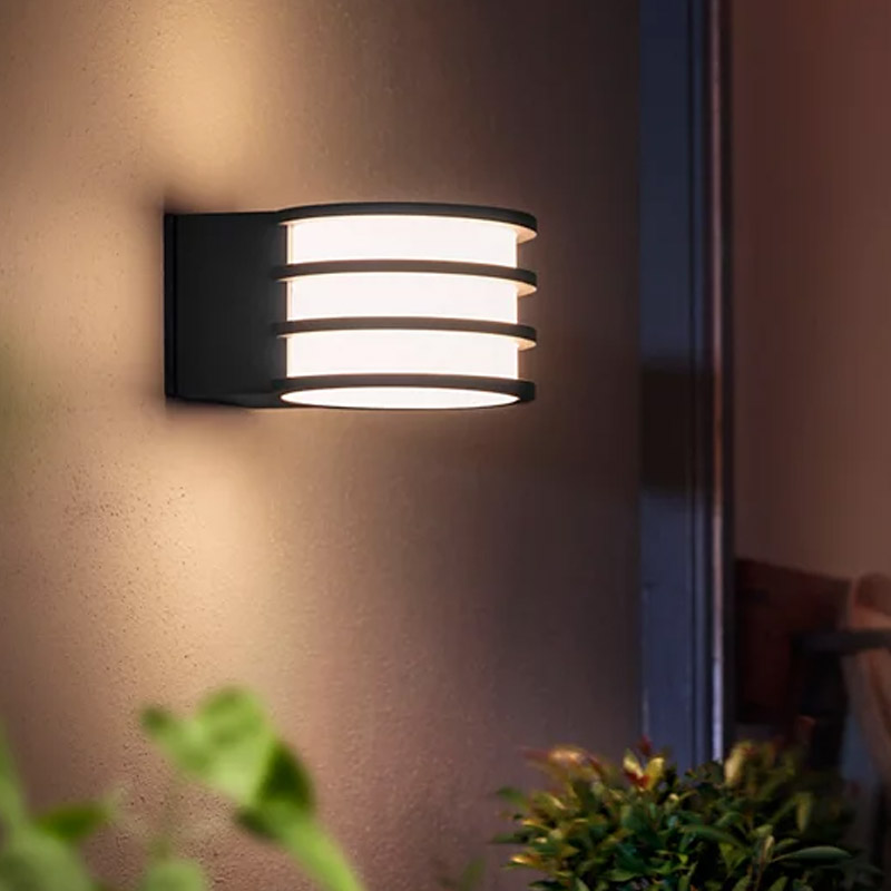 LUCCA HUE WALL LANTERN ANTHRACITE*