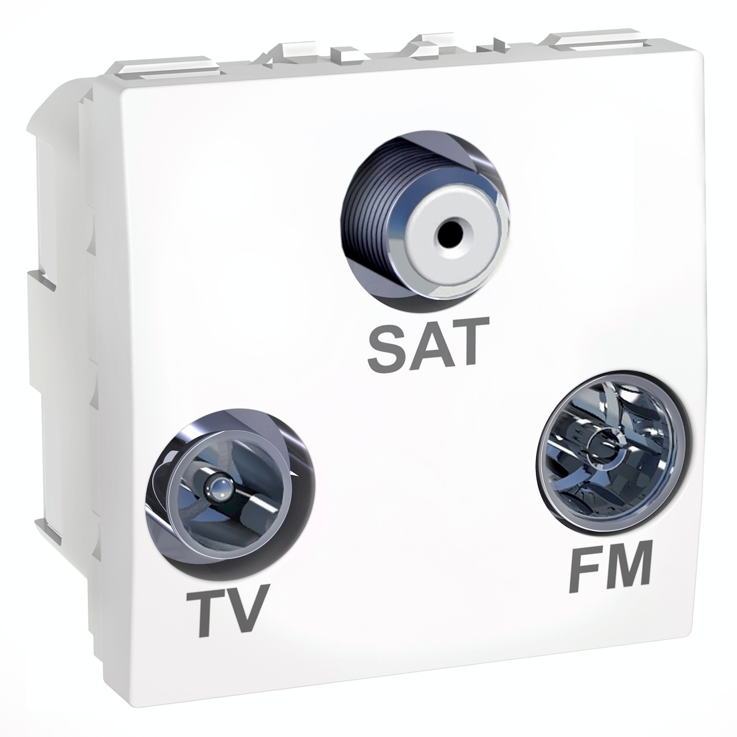 UNICA TV/R/SAT aljzat végzáró rögzítőkeret nélkül 2 modulos fehér