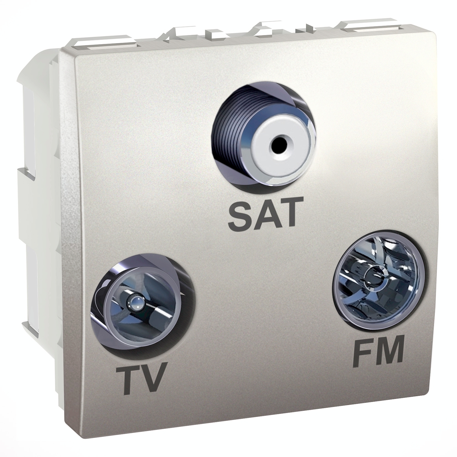 UNICA TV/R/SAT aljzat végzáró rögzítőkeret nélkül 2 modulos alumínium