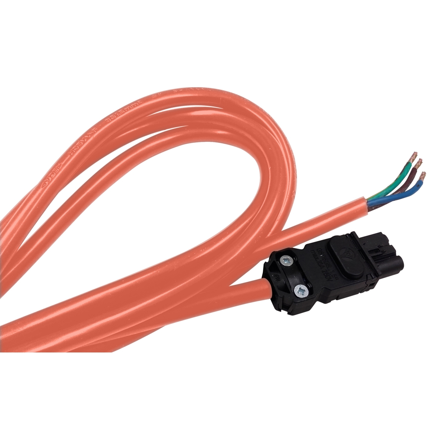 Narancs LED lámpa bekötő kábel IEC