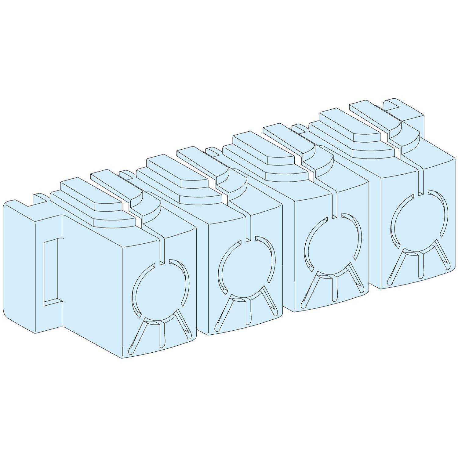 8 db IPxxb takaró powerclip-hez