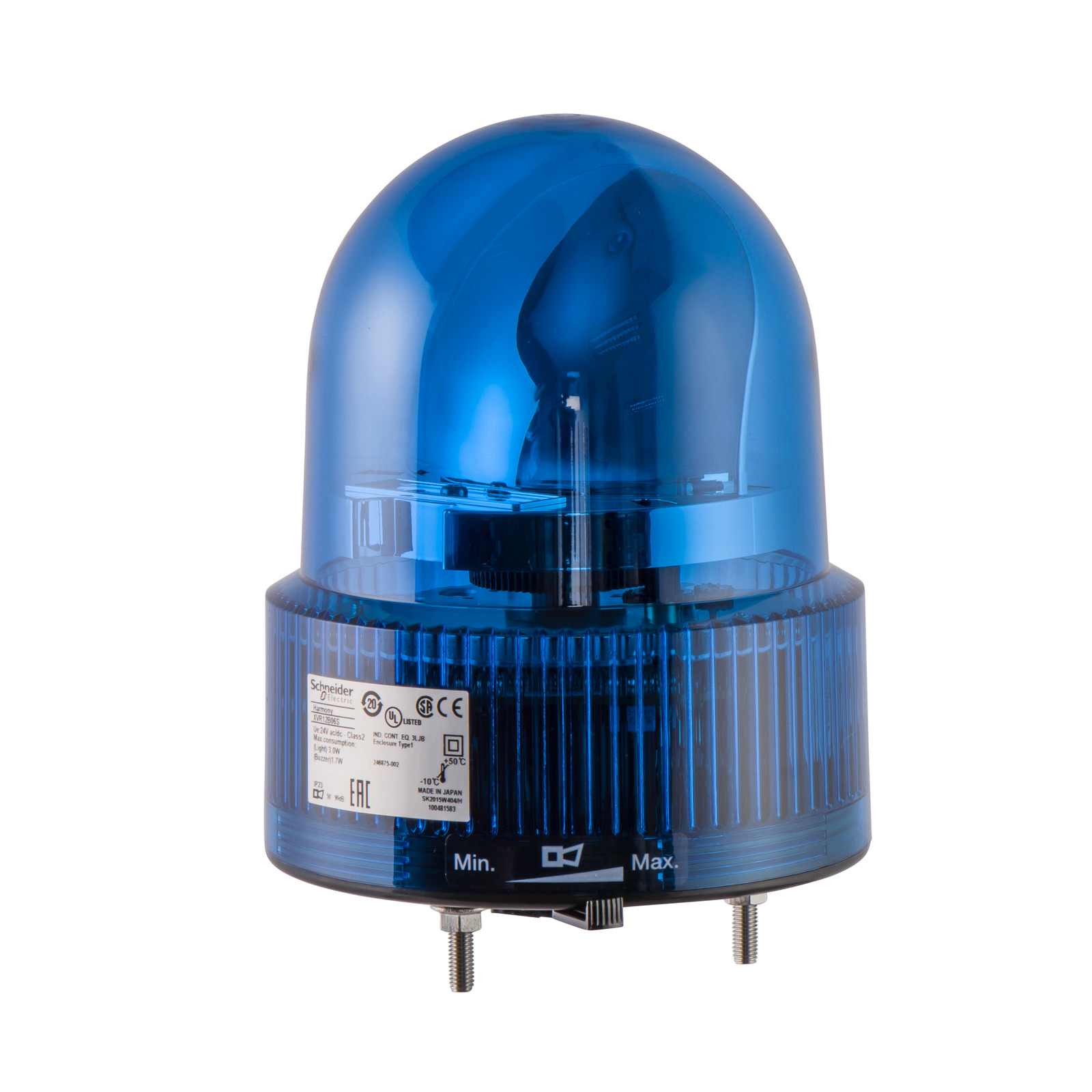 HARMONY XVR forgótükrös jelzőfény LED-es O120 IP23 kék 24V AC/DC