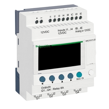 VEZÉRLŐMODUL LCD12I/O REL ÓRA 12VDC
