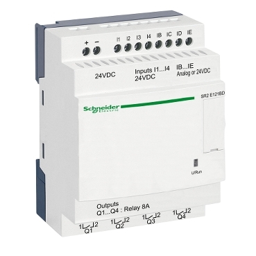 VEZÉRLŐ MOD.12I/O,4AN.BE,REL,ÓRA24DC