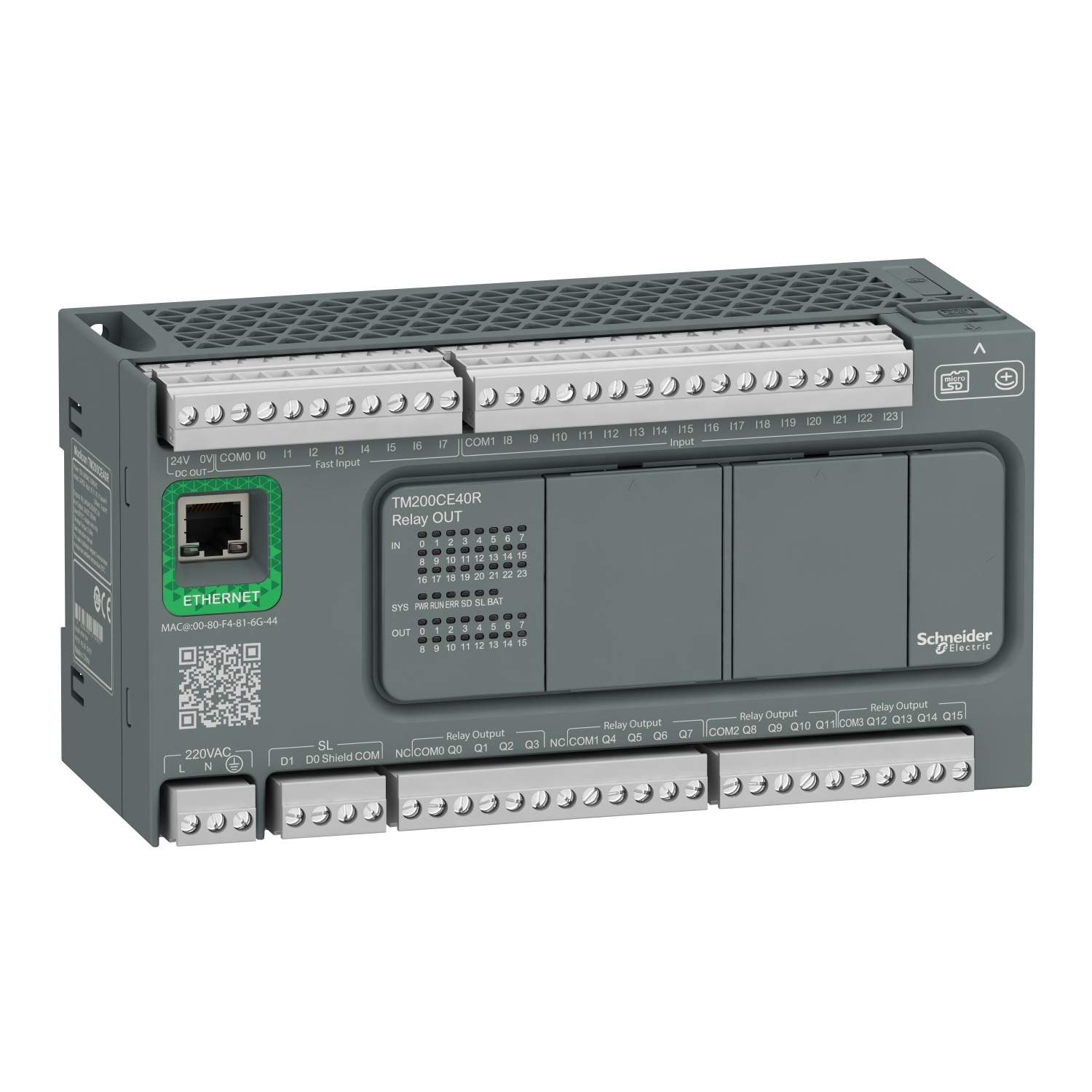 Modicon M200 EASY PLC 40 I/O1xRS48 5 1xethernet relés kimenet 230V