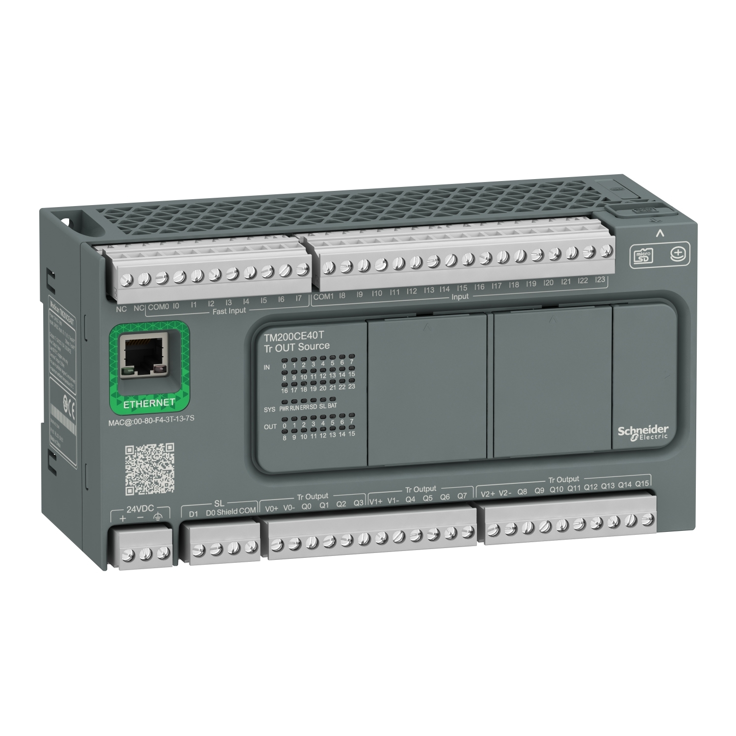 Modicon M200 EASY PLC 40 I/O1xRS48 5 1xethernet tranzisztoros kimene