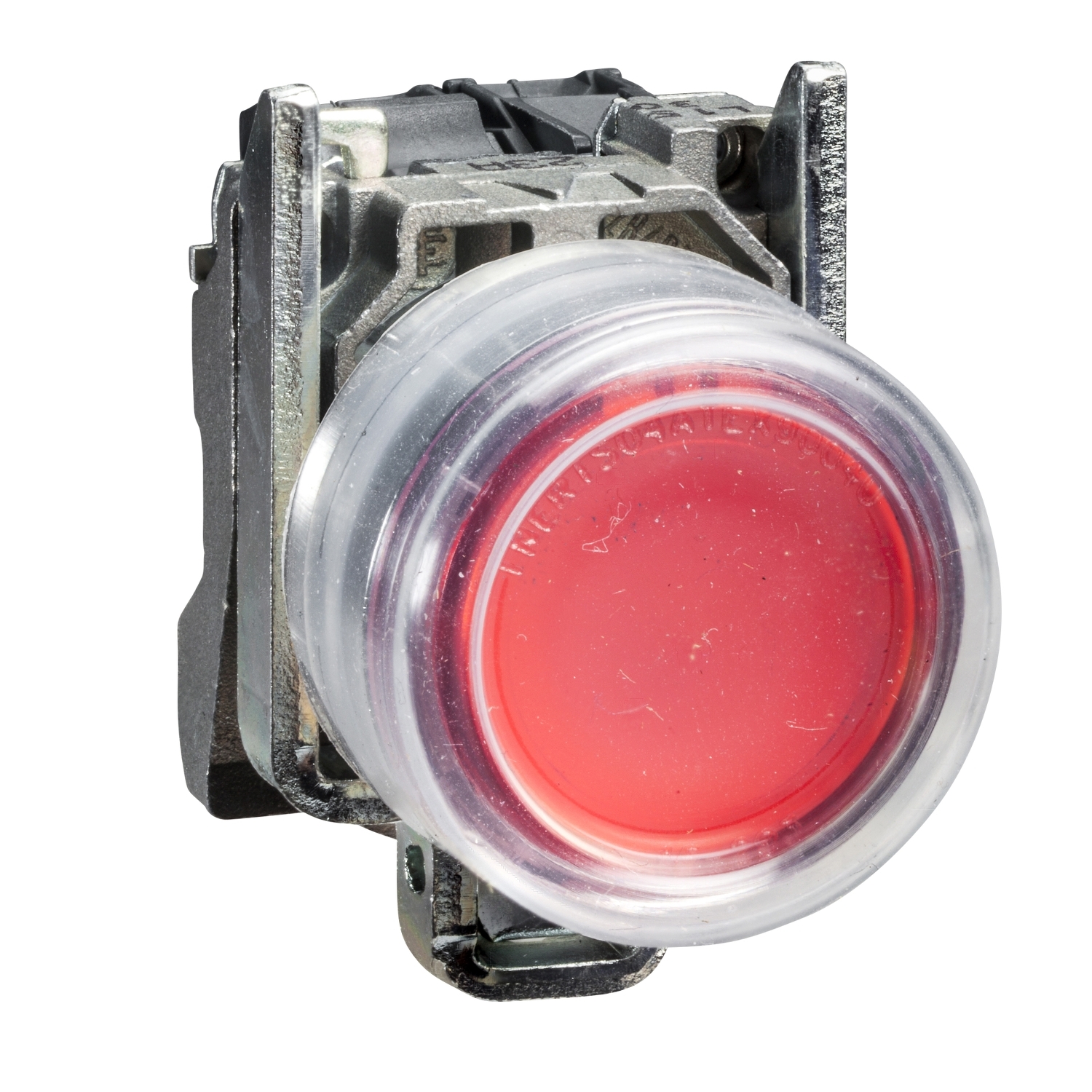 HARMONY ATEX D komplett világító nyomógomb O22 fém 1NC piros átlátsz