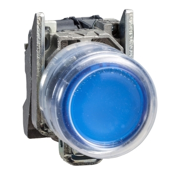 Kék világító nyomógomb, O22, 24V, ATEX