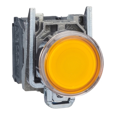 Világító nyomógomb LED sárga 230V