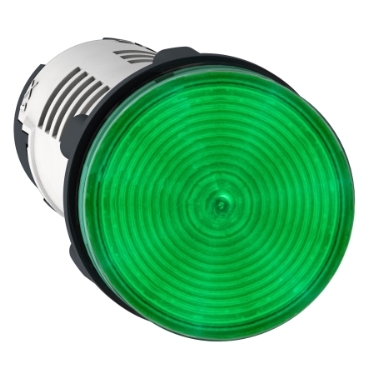 Jelzőlámpa, zöld LED 230V