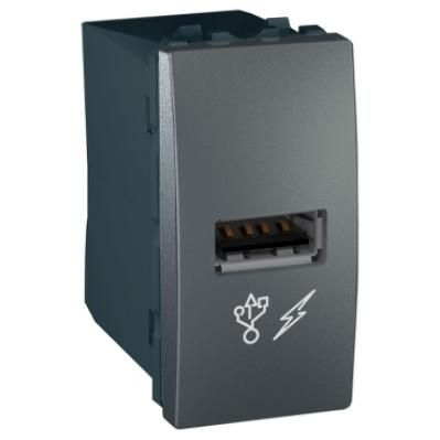 UNICA USB 2.0 TÖLTŐ RÖGZ. KN. 1M GR