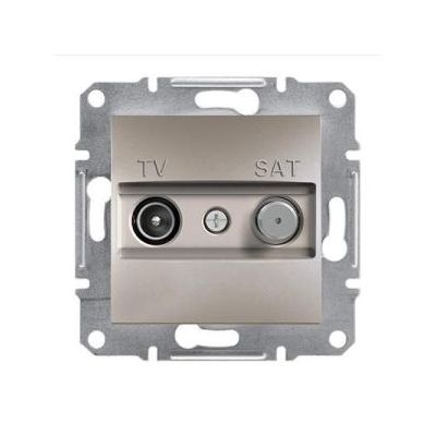 ASFORA TV/SAT csatlakozóaljzat végzárós 1 dB bronz
