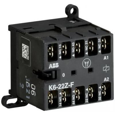 Mini segédkontaktor 24/AC tek: 24V AC csatlakozó 6,3mm lapos nyelv