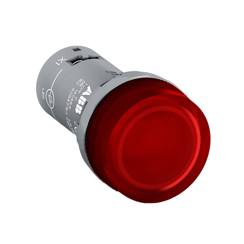 Jelzőlámpa komplett LED-es 230V AC piros