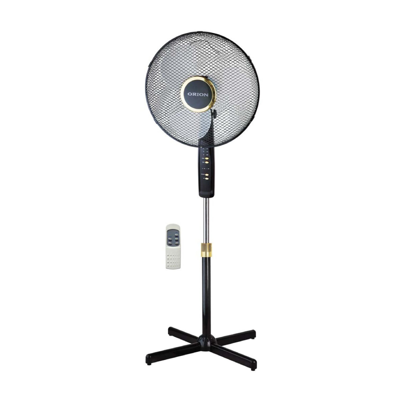 Ventilátor álló 40cm távirányítós* 40W fekete 3 fokozatú