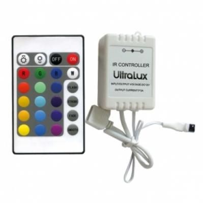 LED RGB VEZÉRLŐ+IR TÁVVEZ.72W 12VDC