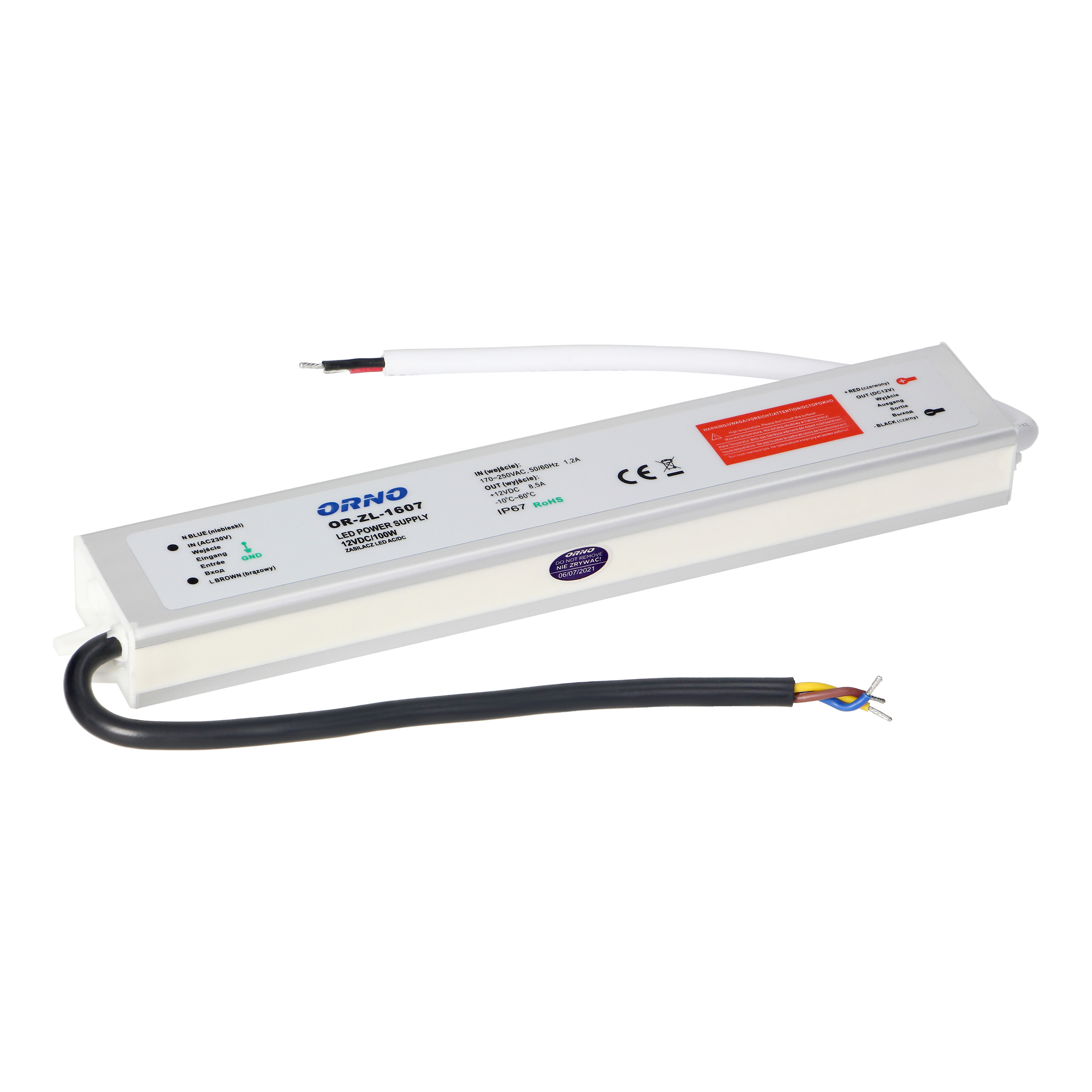 LED TÁPEGY. 100W 12VDC 8,5A 100-240V