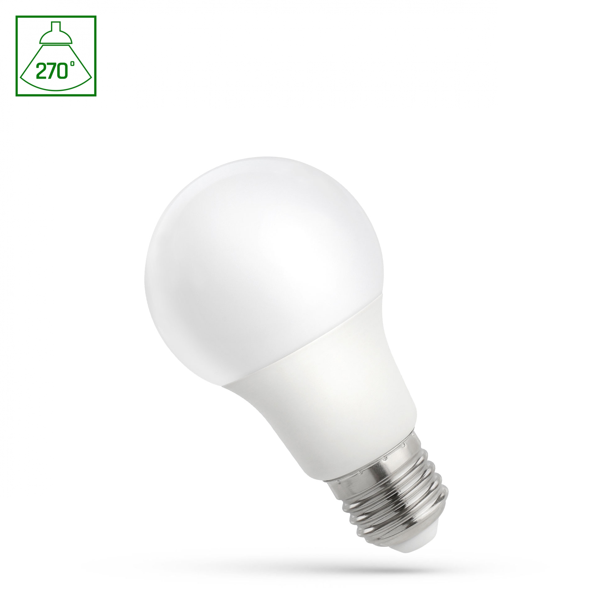 LED E27 7W 230V 600Im 3000K 270° @