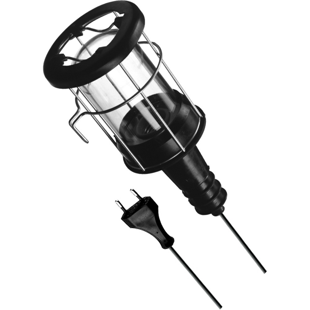 KÉZILÁMPA, FÉMKOSARAS, 60W, 5M KÁBE