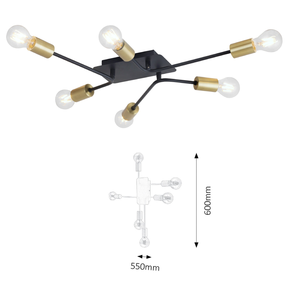 LANNY menny. LED E27,6x15W,f./a.