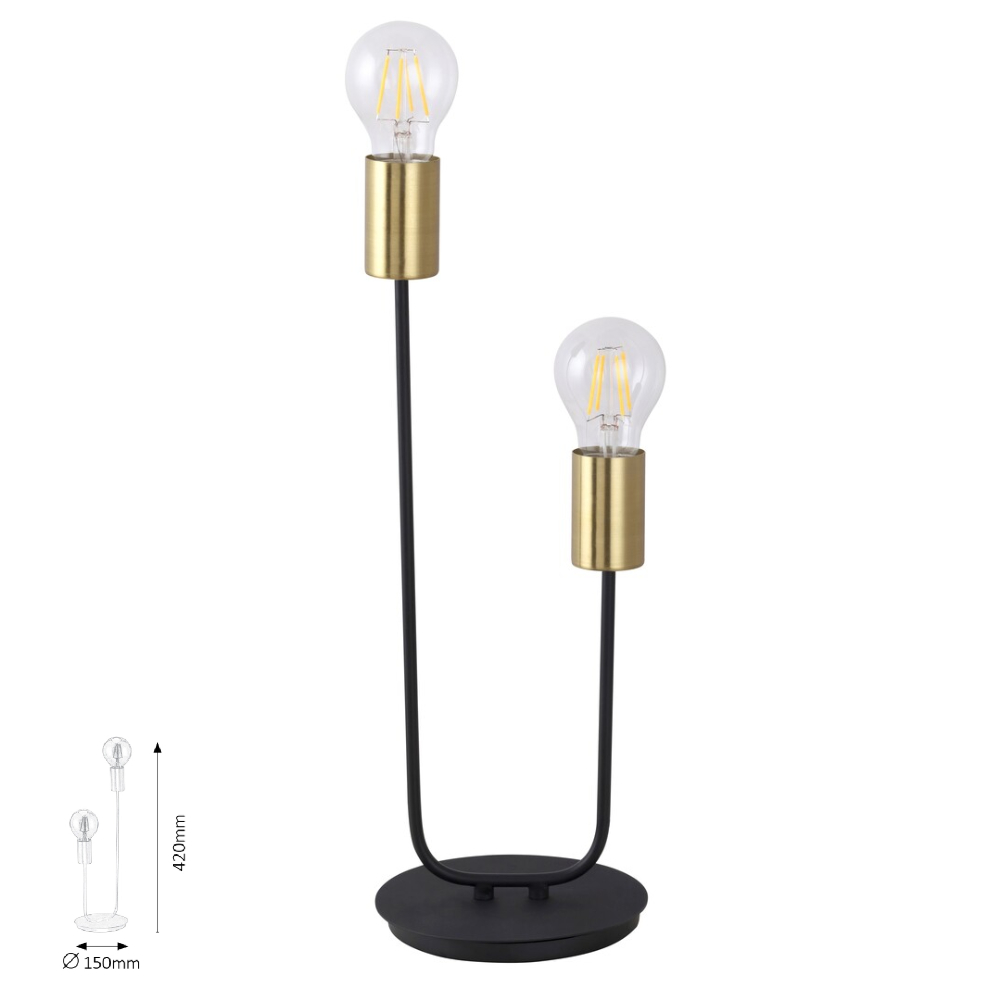 LANNY asztali,LED,E27 2x15W,f/aran