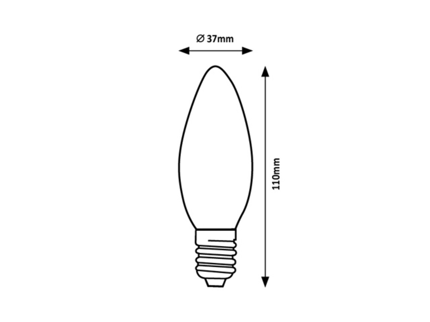 LED E14 C37 5W 450lm RGB SMD@