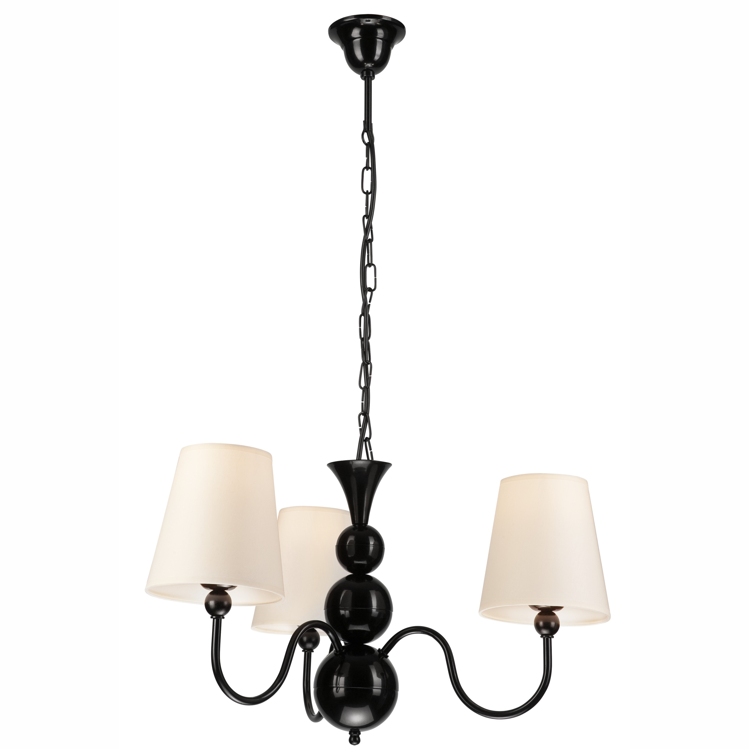 BOULI csillár 3×60W E27 fek/mintás