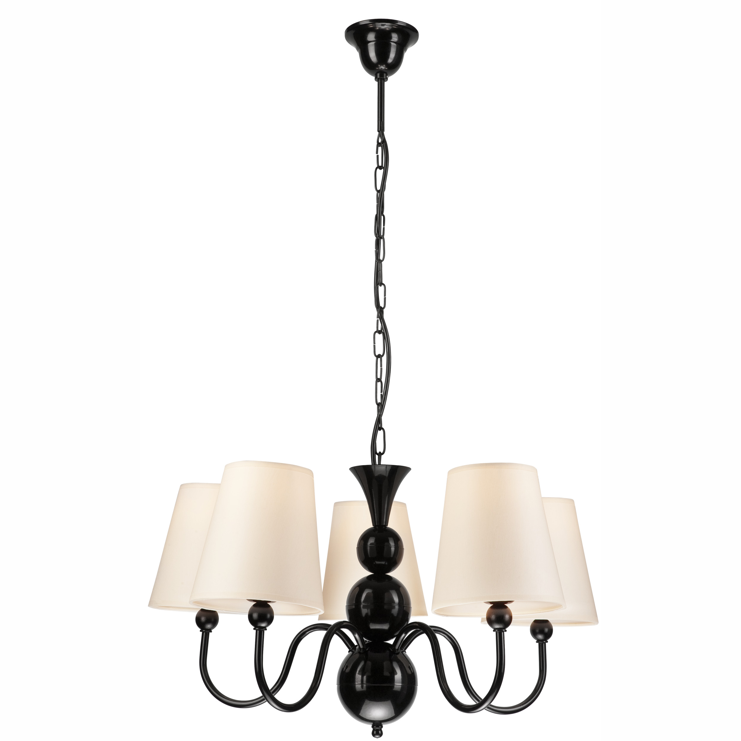 BOULI csillár 5×60W E27 fek/mintás