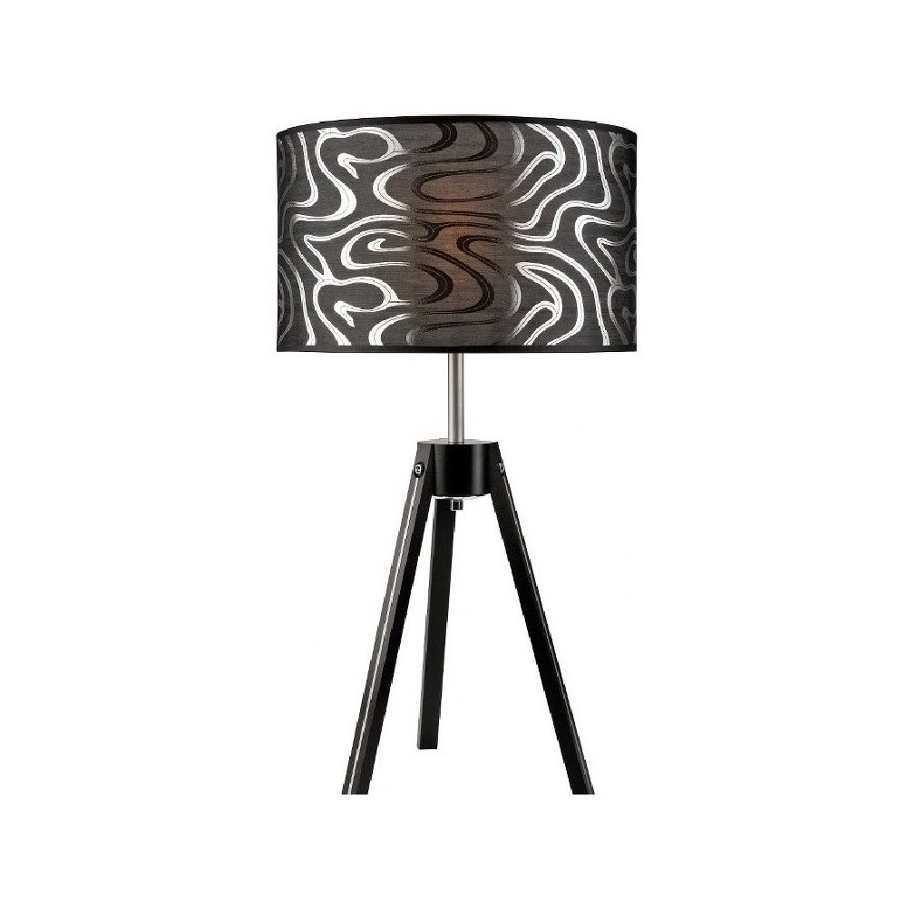 Sofia asztali lámpa 1×60W E27 Wenge/fekete-ezüst ln 1.43